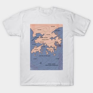 Hong Kong Vintage style weather map T-Shirt